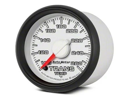 Auto Meter Gen 3 Dodge Factory Match Series 2-1/16-Inch Transmission Temperature Gauge; 100-260 Fahrenheit; Digital Stepper Motor (02-08 RAM 1500)