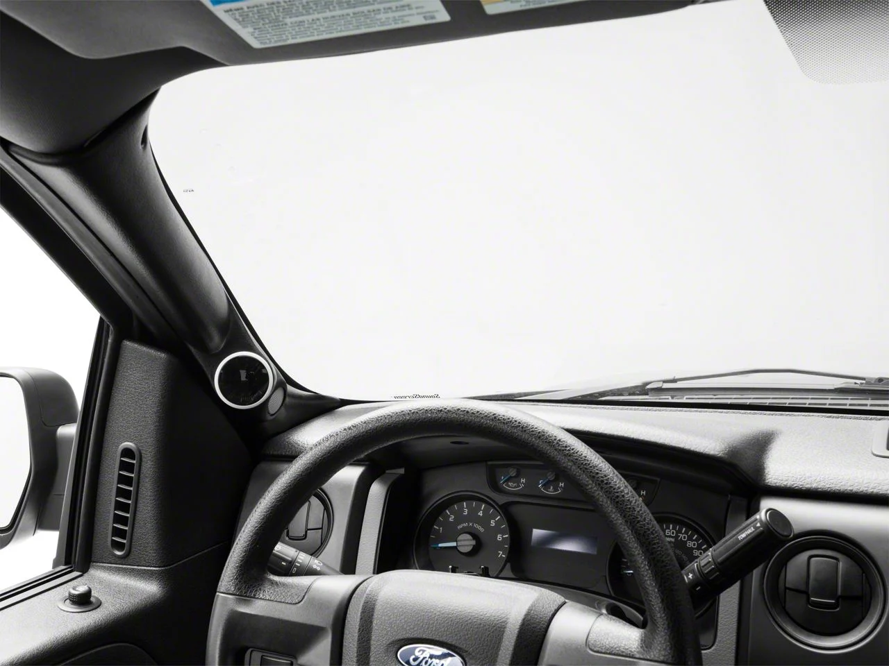 Auto Meter A-Pillar Single Gauge Pod Mount with Speaker Cutout; 2-1/16 Inch (09-14 F-150)