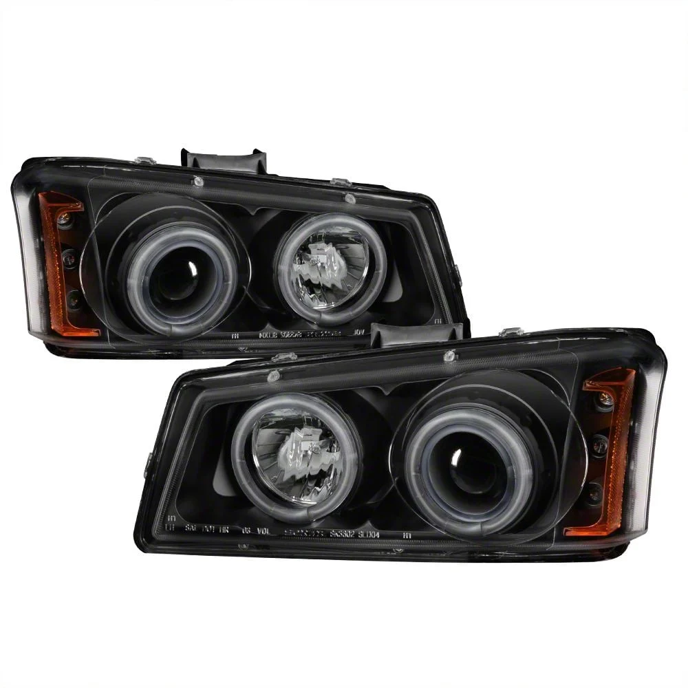 CCFL Halo Projector Headlights; Black Housing; Clear Lens (03-06 Silverado 1500)