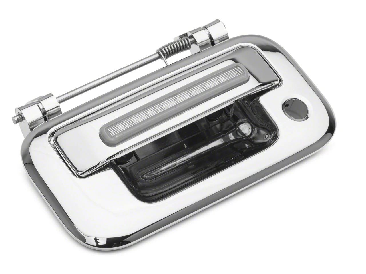 Chrome LED Tailgate Handle; Red LED; Clear (04-08 F-150 w/o Backup Camera)