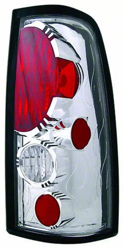 Crystal Eyes Tail Lights; Chrome Housing; Crystal Clear Lens (03-06 Silverado 1500 Fleetside)
