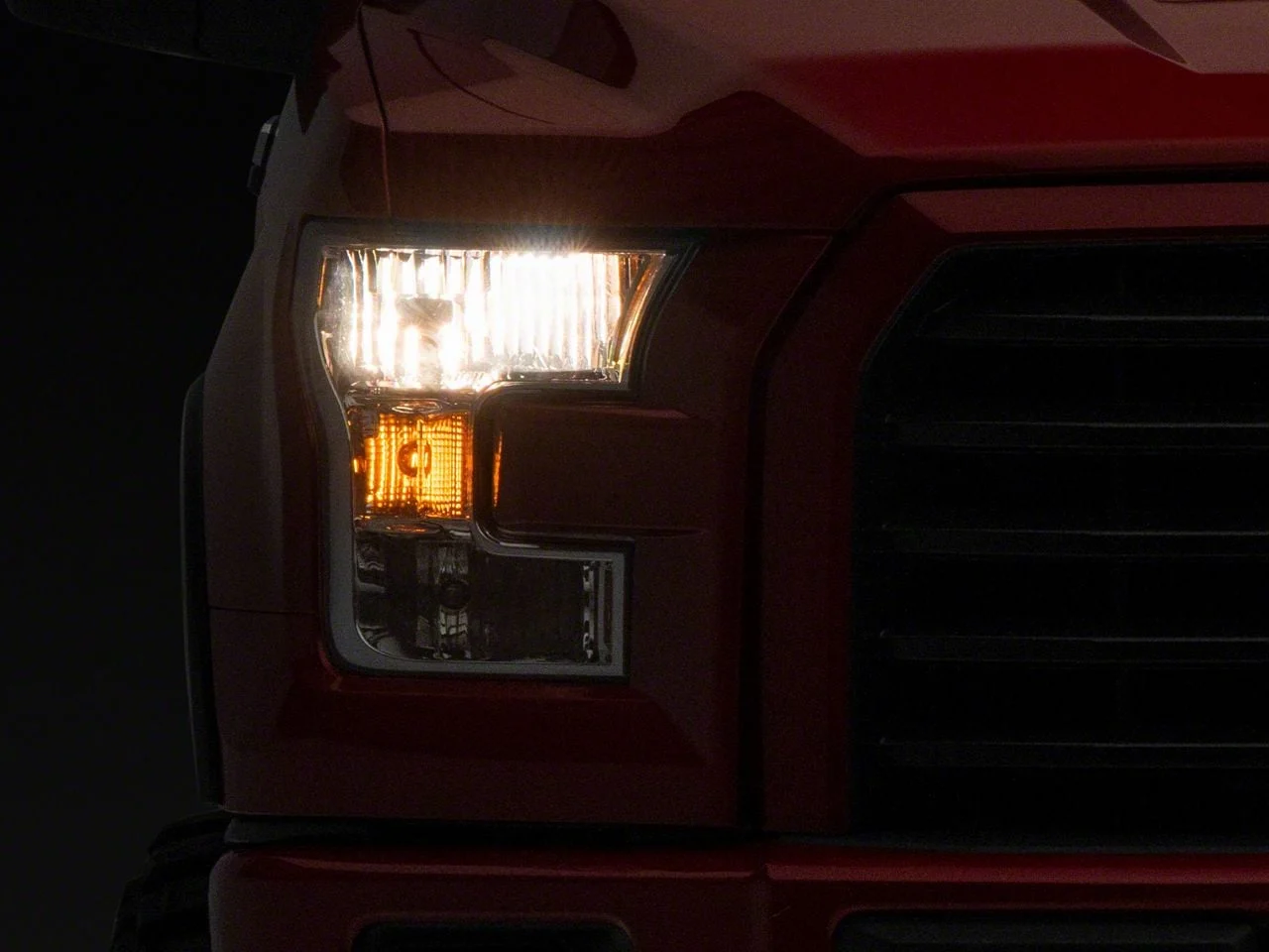 Raxiom Axial Series OEM Style Replacement Headlights; Chrome Housing; Clear Lens (15-17 F-150 w/ Factory Halogen Headlights)