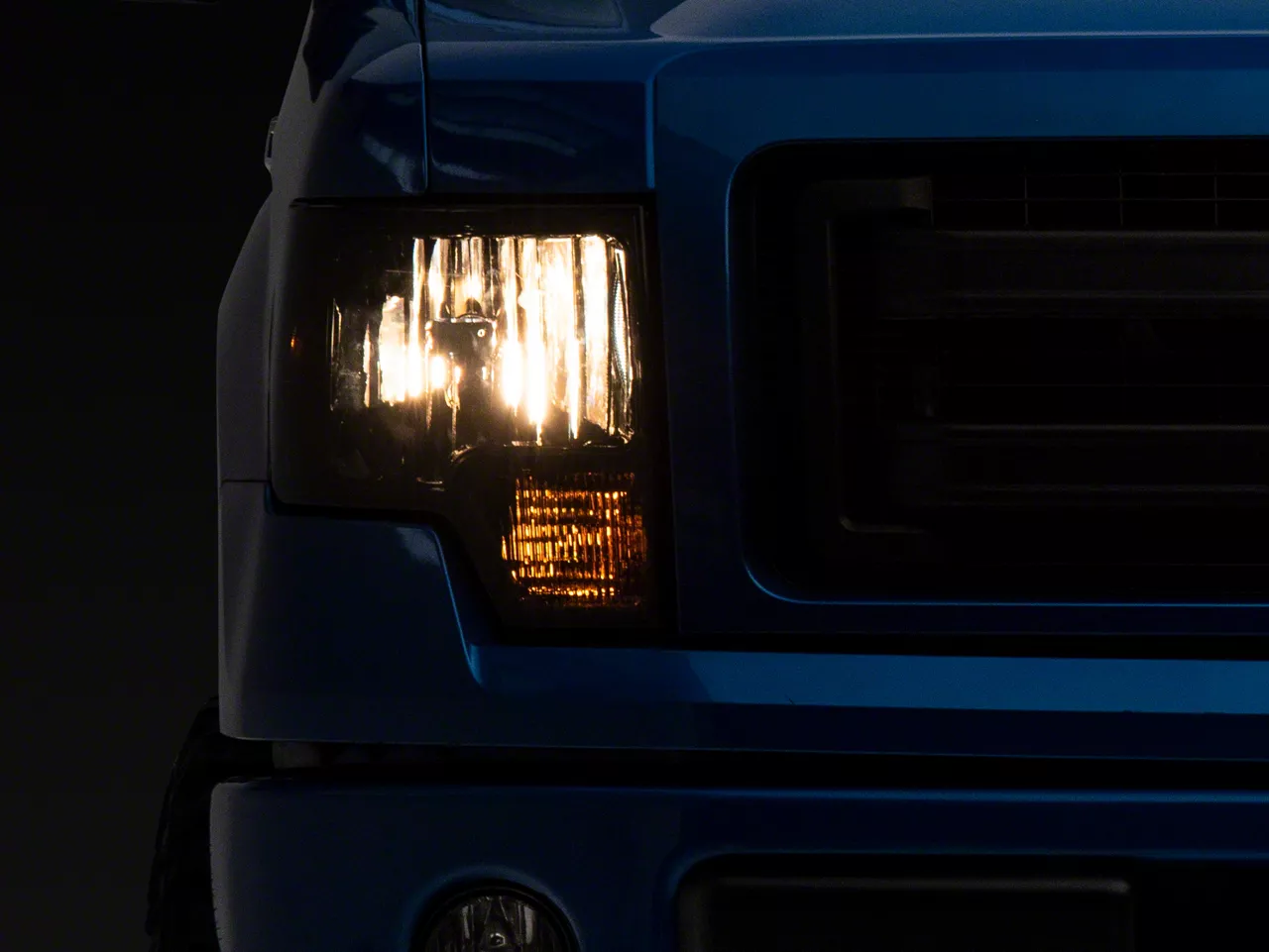 Raxiom Axial Series OEM Style Replacement Headlights; Chrome Housing; Lightly Smoked Lens (09-14 F-150 w/ Factory Halogen Headlights)