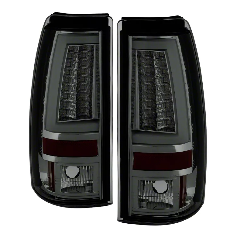 Version 2 LED Tail Lights; Chrome Housing; Smoked Lens (03-06 Silverado 1500 Fleetside)
