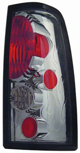 Crystal Eyes Tail Lights; Chrome Housing; Platinum Smoked Lens (03-06 Silverado 1500 Fleetside)