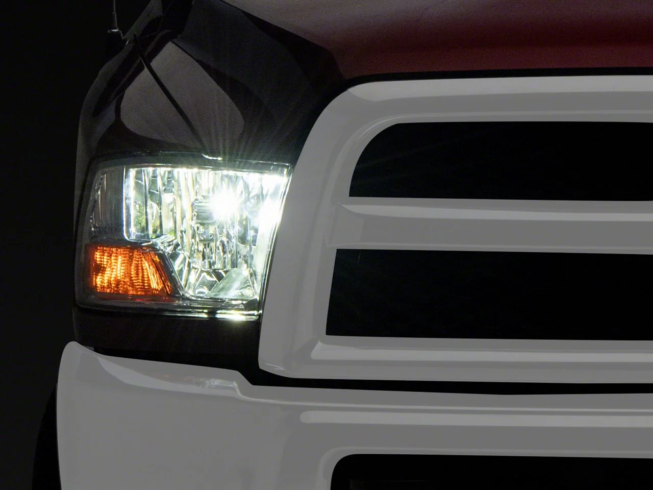 Raxiom Axial Series OEM Style Replacement Headlights with Single Bulb; Chrome Housing; Clear Lens (10-18 RAM 2500 w/ Factory Halogen Non-Projector Headlights)