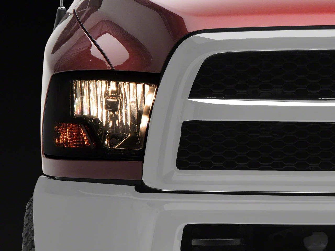 Raxiom Axial Series OEM Style Replacement Headlights with Single Bulb; Chrome Housing; Lightly Smoked Lens (10-18 RAM 2500 w/ Factory Halogen Non-Projector Headlights)