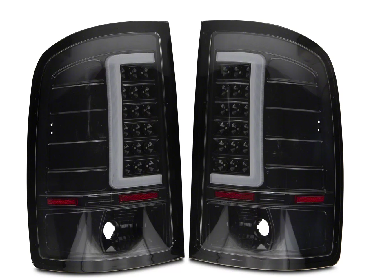 Raxiom Axial Series C-Tube LED Tail Lights; Black Housing; Clear Lens (07-13 Sierra 1500)