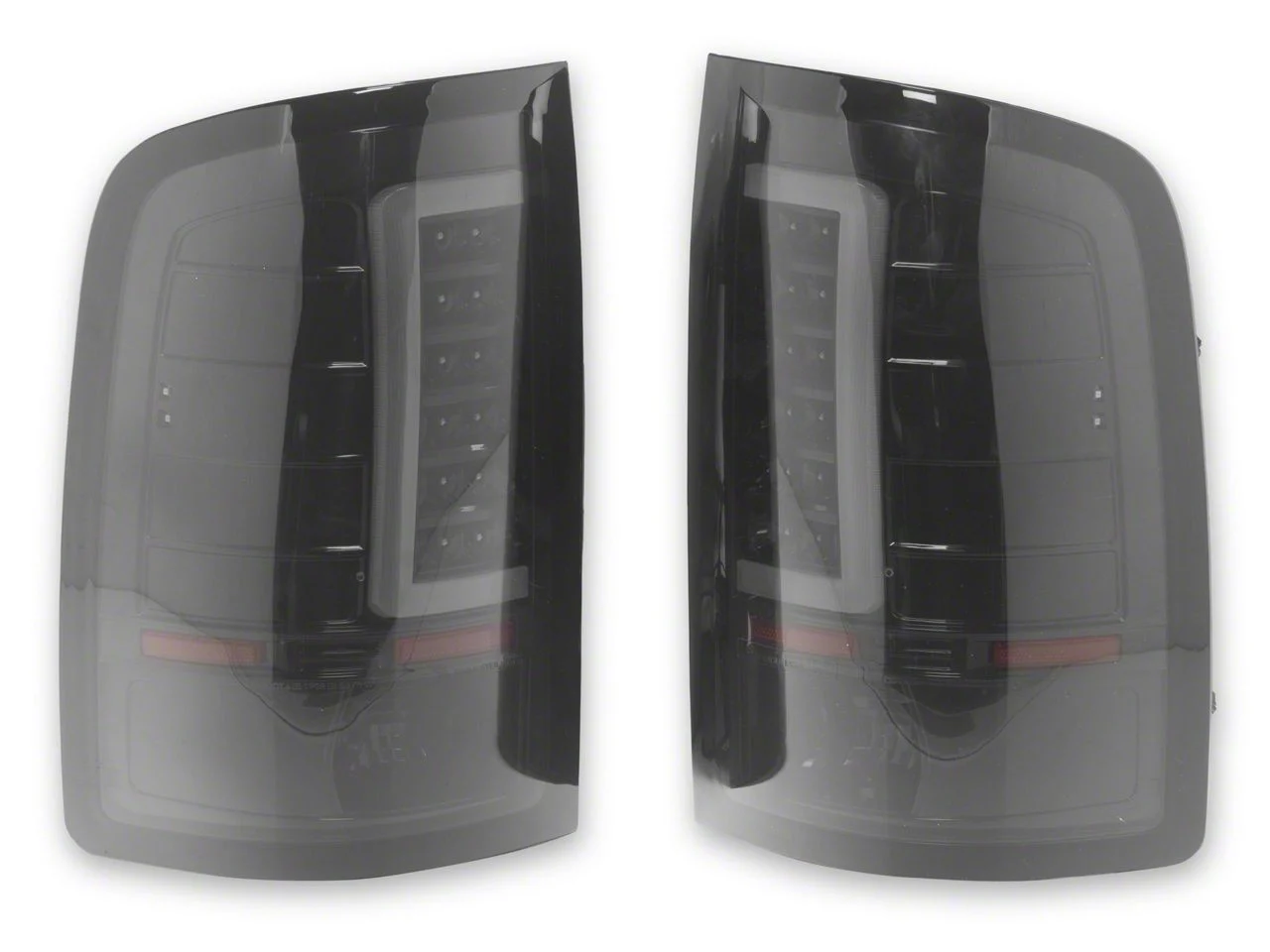 Raxiom Axial Series C-Tube LED Tail Lights; Black Housing; Smoked Lens (07-13 Sierra 1500)