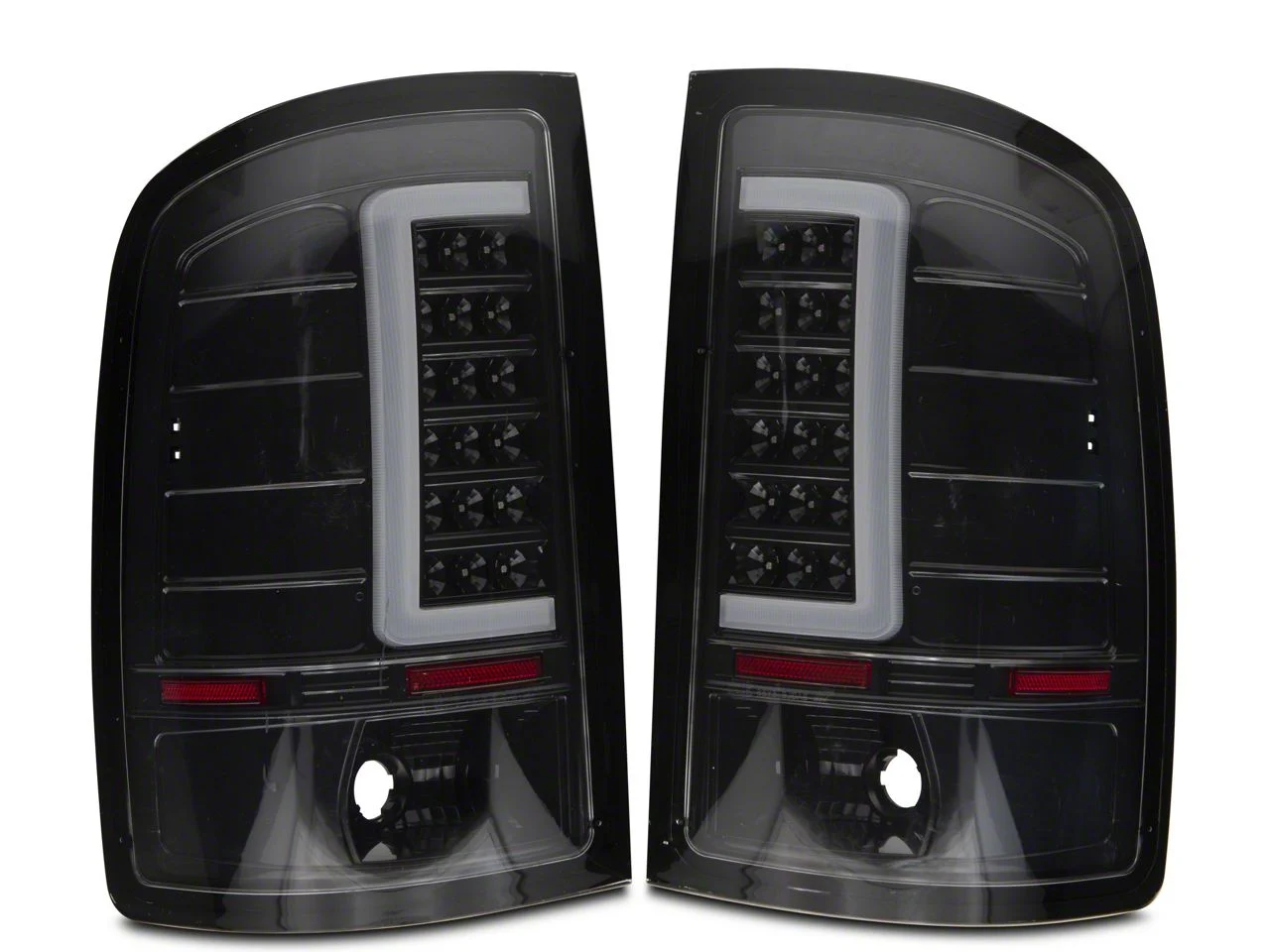 Raxiom Axial Series C-Tube LED Tail Lights; Black Housing; Clear Lens (07-14 Sierra 2500 HD)