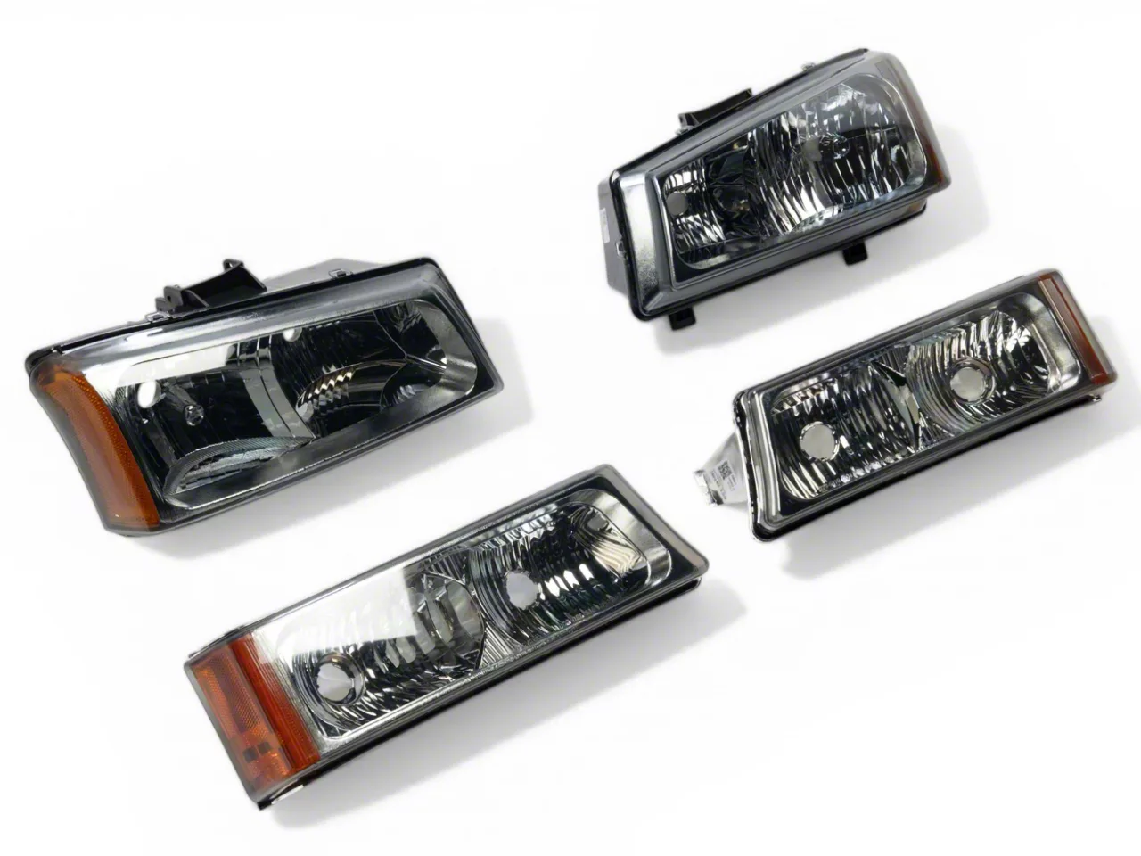 Raxiom Axial Series OEM Style Replacement Headlights; Chrome Housing; Lightly Smoked Lens (03-06 Silverado 1500)
