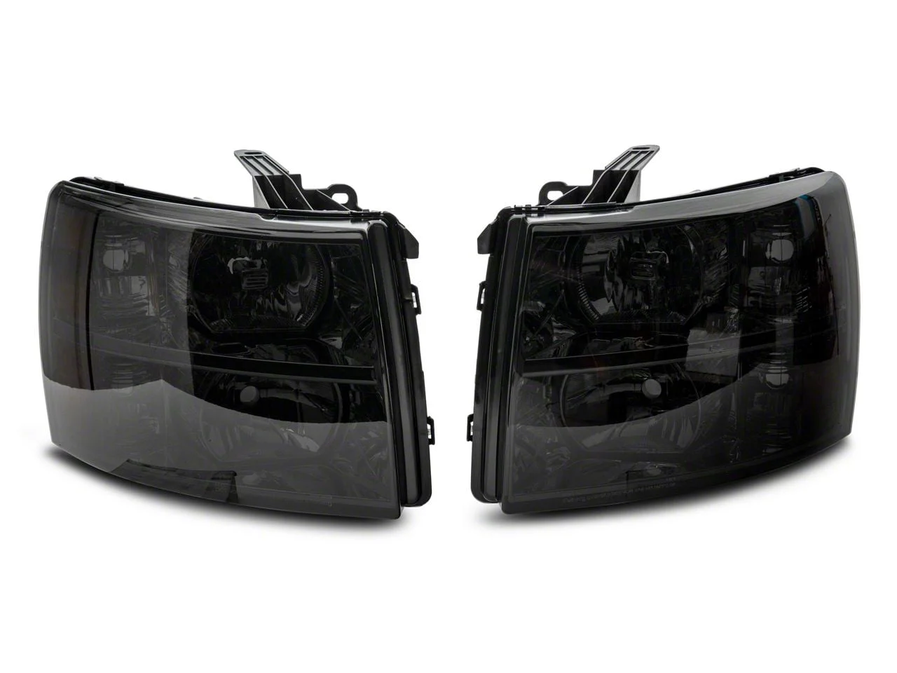 Raxiom Axial Series OEM Style Replacement Headlights; Chrome Housing; Lightly Smoked Lens (07-14 Silverado 2500 HD)