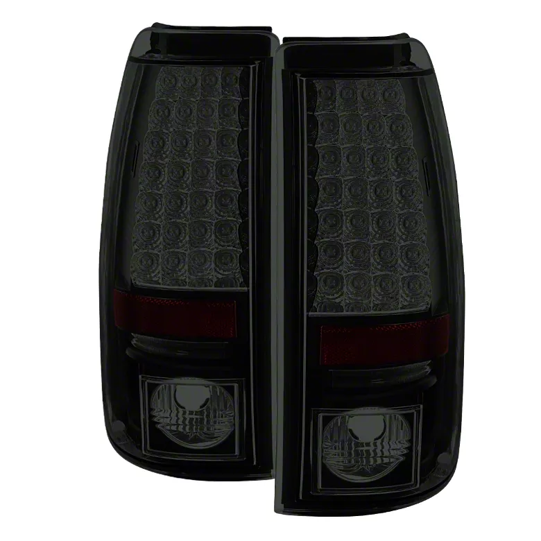 LED Tail Lights; Black Housing; Smoked Lens (03-06 Silverado 1500 Fleetside)
