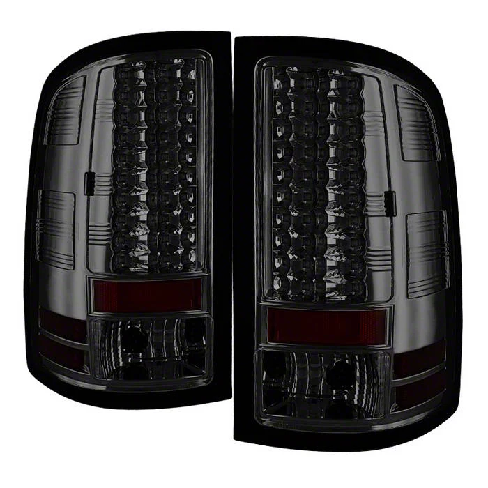 LED Tail Lights; Chrome Housing; Smoked Lens (07-13 Sierra 1500)