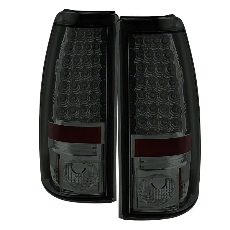 LED Tail Lights; Chrome Housing; Smoked Lens (03-06 Silverado 1500 Fleetside)