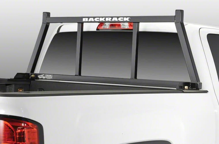 BackRack Open Headache Rack Frame with 31-Inch Wide Toolbox No Drill Installation Kit and Rear Bed Bar (17-26 F-350 Super Duty)