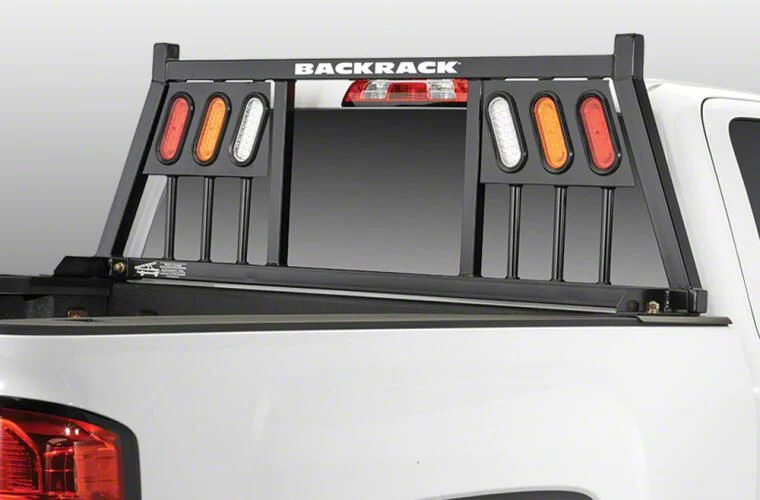BackRack Three Light Headache Rack Frame with Standard No Drill Installation Kit and Rear Bed Bar (17-22 F-350 Super Duty)
