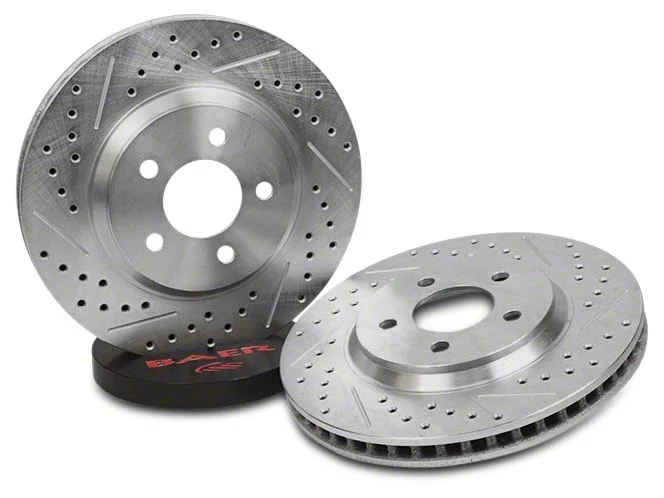 Baer Claw Performance Drilled and Slotted 6-Lug Rotors; Rear Pair (07-18 Sierra 1500)