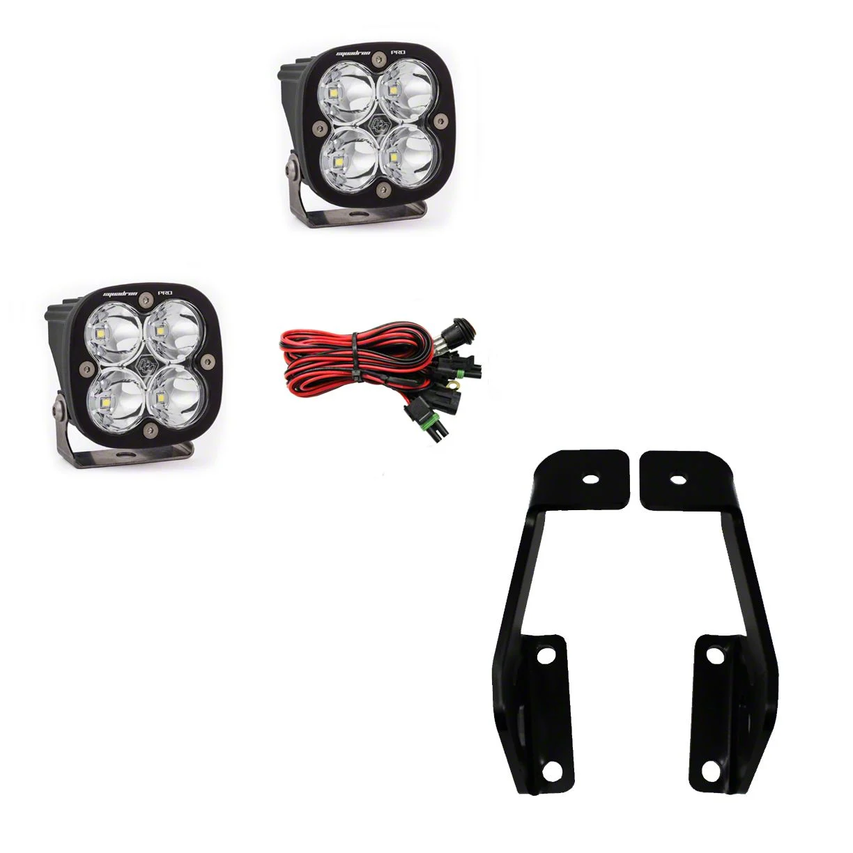 Baja Designs Squadron Pro LED Lights with A-Pillar Mounting Brackets (09-14 F-150)