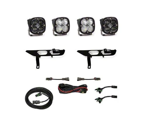 Baja Designs Squadron SAE/Pro LED Fog Light Pocket Kit; Clear (21-23 F-150 w/ Factory Halogen Fog Lights)