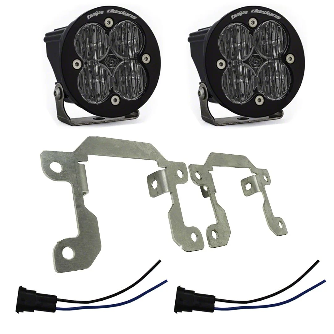 Baja Designs Squadron SAE LED Fog Light Pocket Kit; Clear (19-24 RAM 2500 Big Horn)
