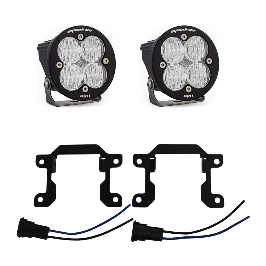 Baja Designs Squadron Sport LED Fog Light Pocket Kit; Clear (19-24 RAM 2500 Big Horn)