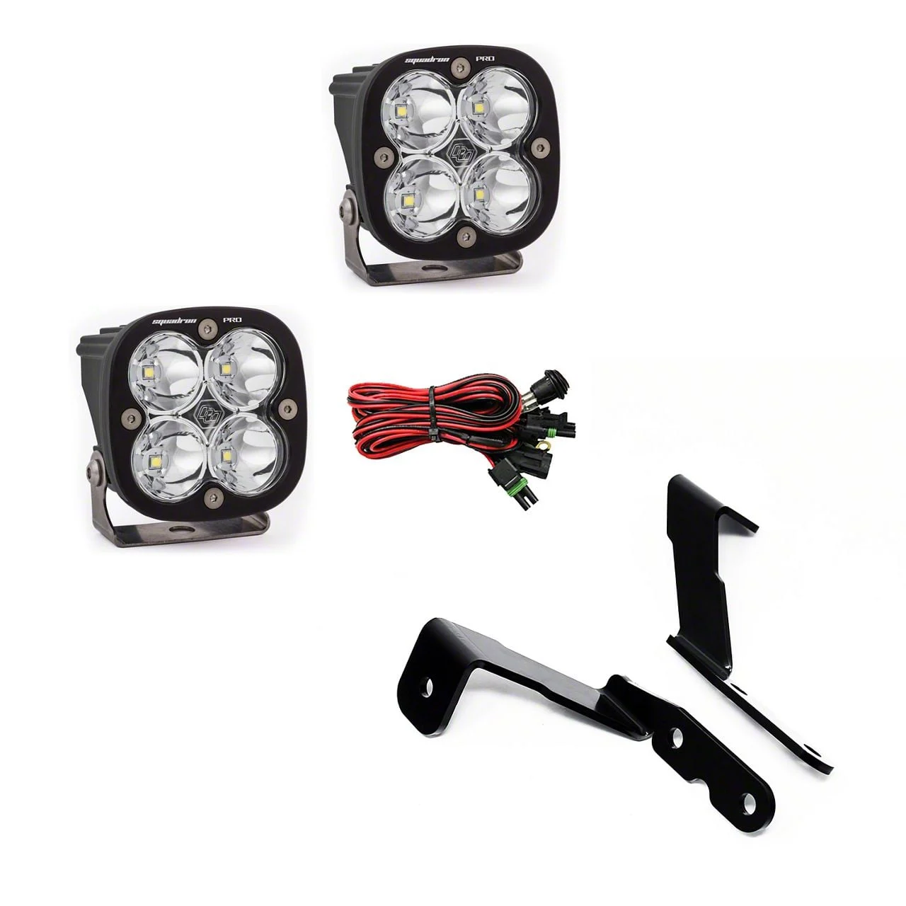 Baja Designs Squadron Pro LED Lights with A-Pillar Mounting Brackets (07-14 Sierra 2500 HD)