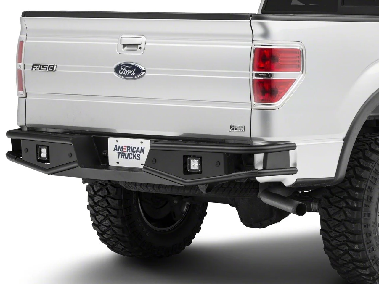 RedRock Tubular Off-Road Rear Bumper with LED Fog Lights (06-14 F-150)