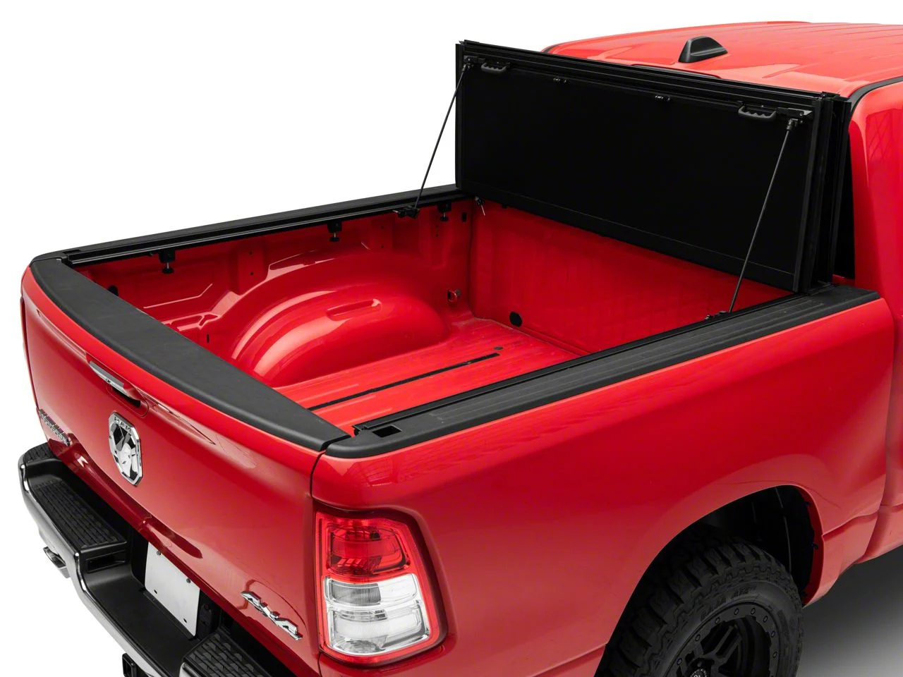 Barricade Low Profile Hard Tri-Fold Tonneau Cover (19-26 RAM 1500 w/ 5.7-Foot Box & w/o RAM Box)