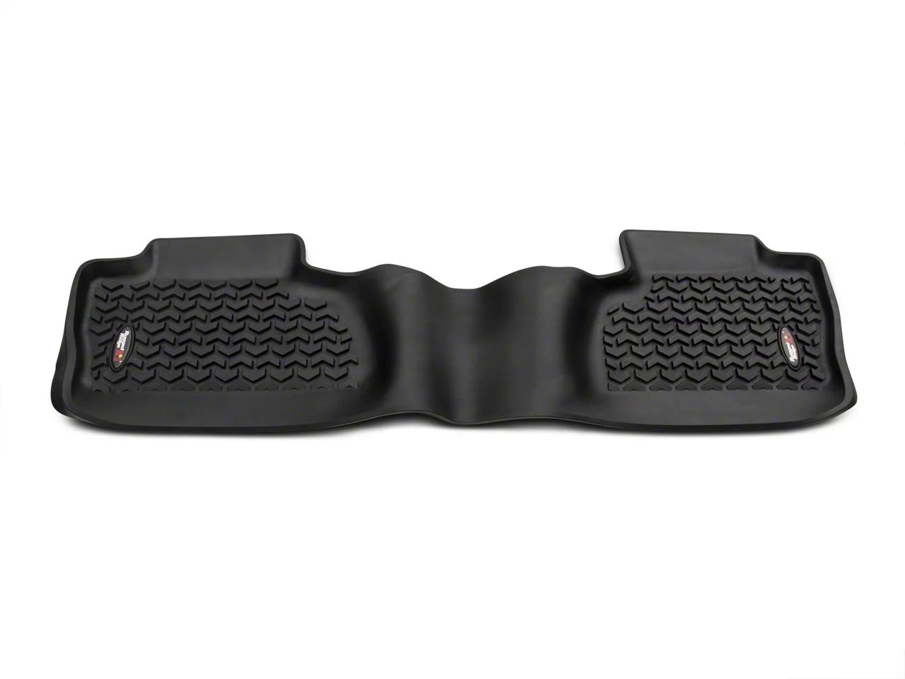 Barricade Rear Floor Mat; Black (14-18 Sierra 1500 Double Cab, Crew Cab)