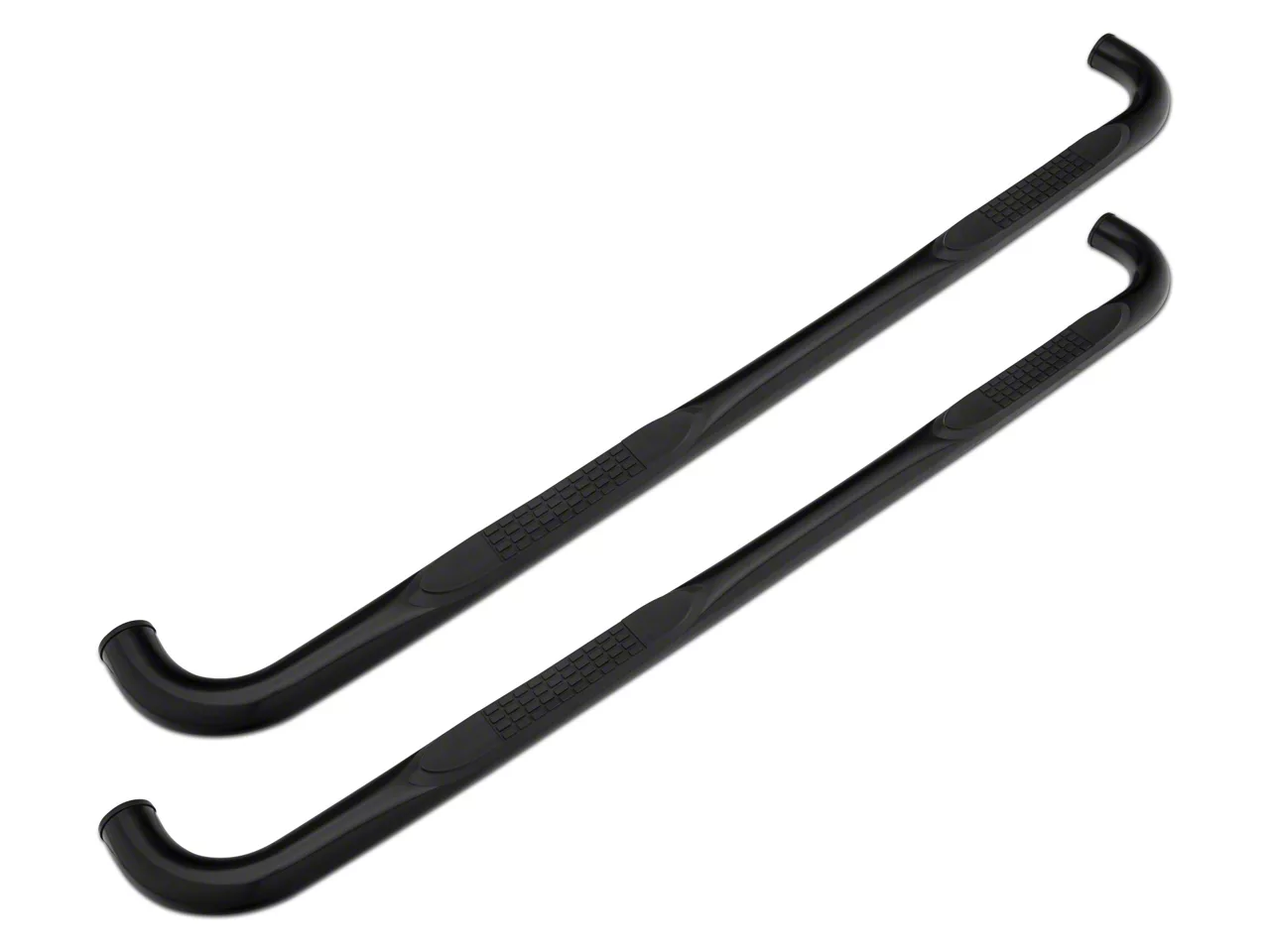 Barricade 3-Inch 90 Degree Bent End Side Step Bars; Black (17-26 F-250 Super Duty SuperCab)