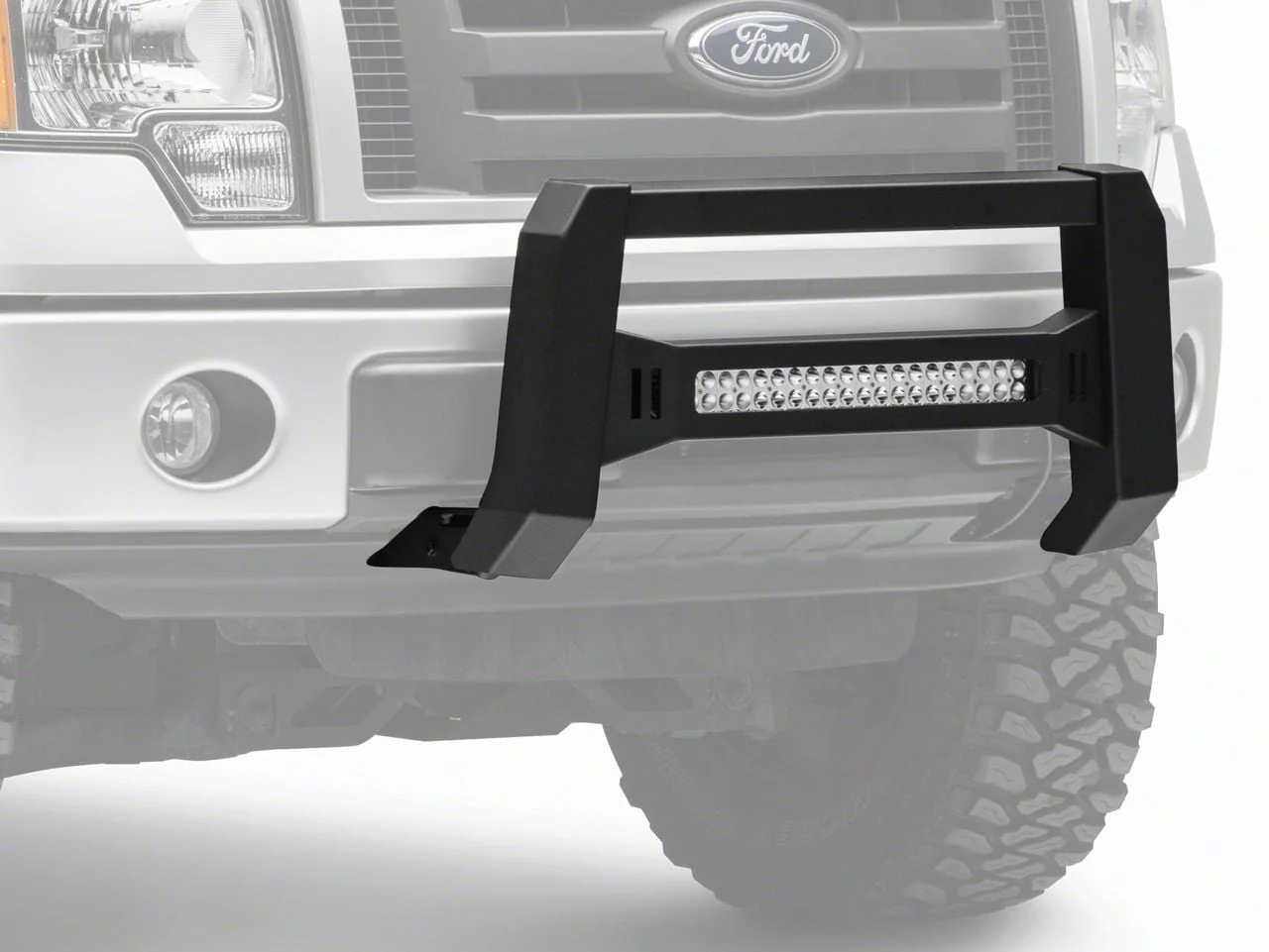 Barricade XHD Bull Bar with Dual Row LED Light Bar; Black (04-26 F-150, Excluding Raptor)