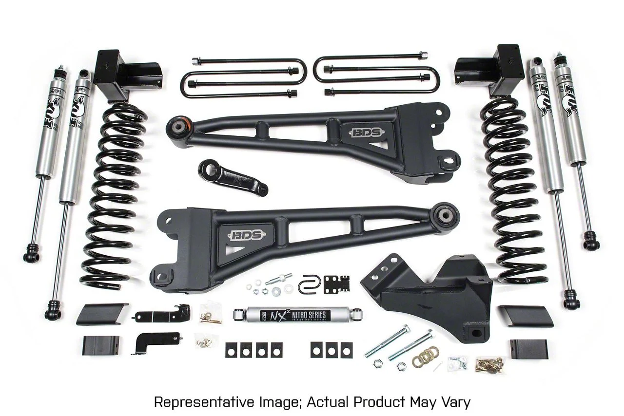 BDS 4-Inch Radius Arm Suspension Lift Kit with NX2 Nitro Shocks (20-22 4WD 6.7L PowerStroke F-350 Super Duty)