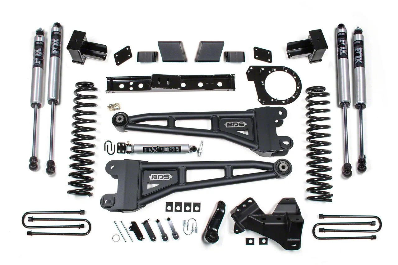 BDS 7-Inch Radius Arm Suspension Lift Kit with Rear Lift Blocks and FOX 2.0 Performance Shocks (20-22 4WD 6.7L PowerStroke F-350 Super Duty)