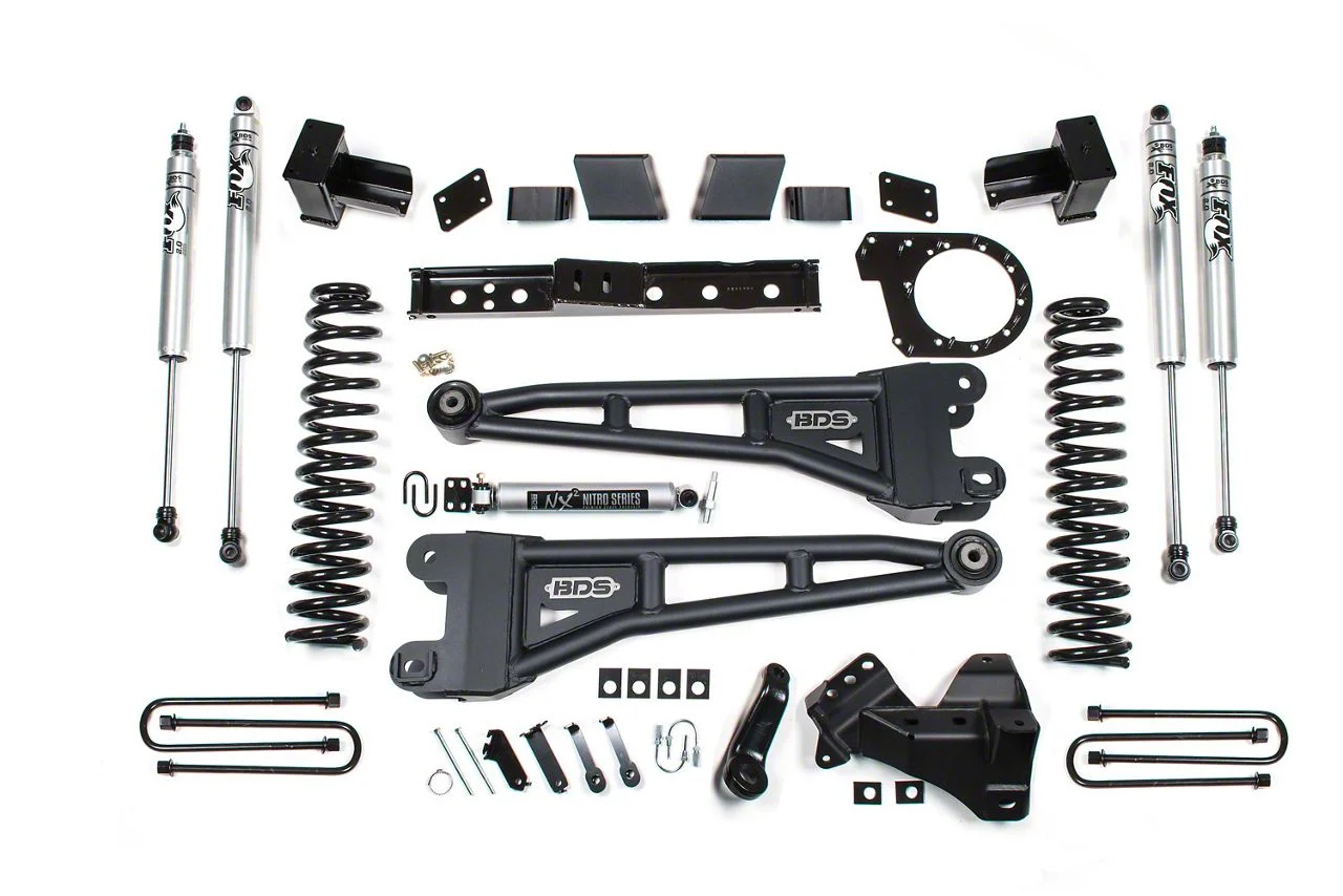 BDS 7-Inch Radius Arm Suspension Lift Kit with Rear Lift Blocks and NX2 Nitro Shocks (20-22 4WD 6.7L PowerStroke F-350 Super Duty)