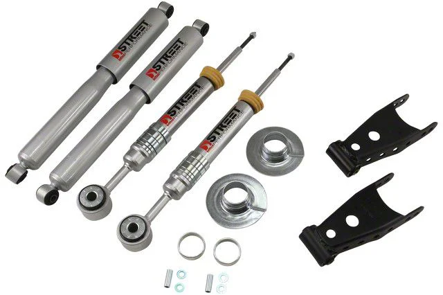 Belltech Stage 3 Lowering Kit with Street Performance Shocks; +1 to -3-Inch Front / 2-Inch Rear (09-13 2WD F-150 w/ Short Bed)