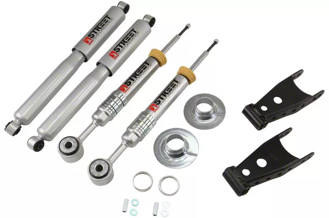 Belltech Stage 3 Lowering Kit with Street Performance Shocks; +2 to -2-Inch Front / 2-Inch Rear (09-13 4WD F-150, Excluding Raptor)