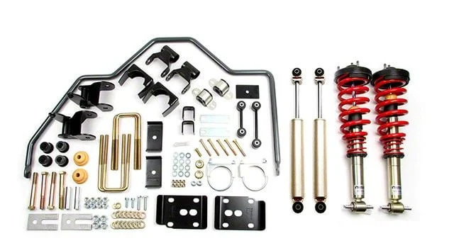 Belltech Performance Handling Lowering Kit Plus; 1 to 3-Inch Front / 4-Inch Rear (09-18 2WD V8 RAM 1500 Regular Cab w/ 6.4-Foot Box)