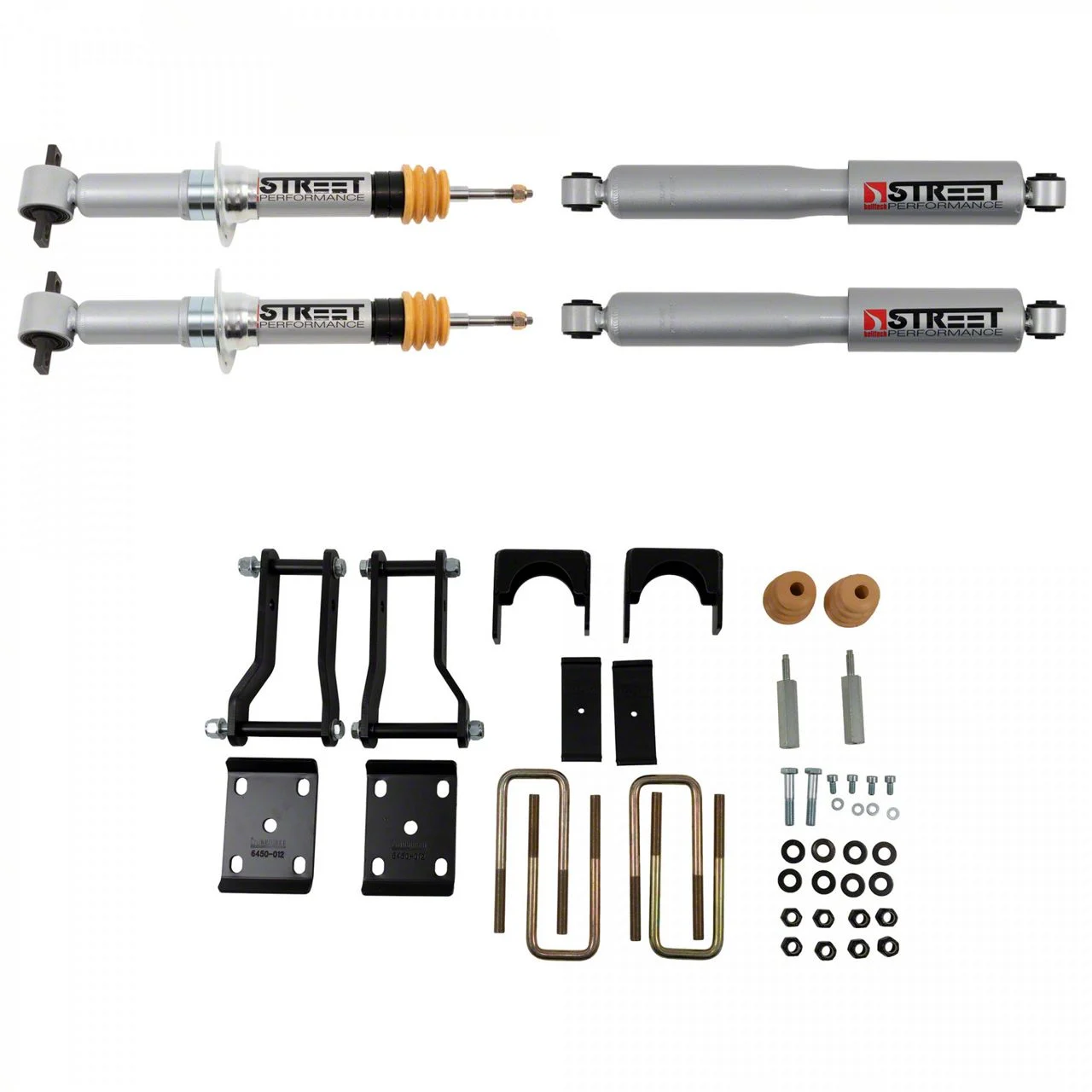 Belltech Lowering Kit with Street Performance Shocks; 2-Inch Front / 4-Inch Rear (19-23 4WD Ranger)