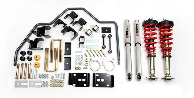 Belltech Performance Handling Lowering Kit; 1 to 3-Inch Front / 2 to 3-Inch Rear (07-18 Sierra 1500 w/ 5.80-Foot Short Box & Cast Aluminum or Cast Steel Control Arms)