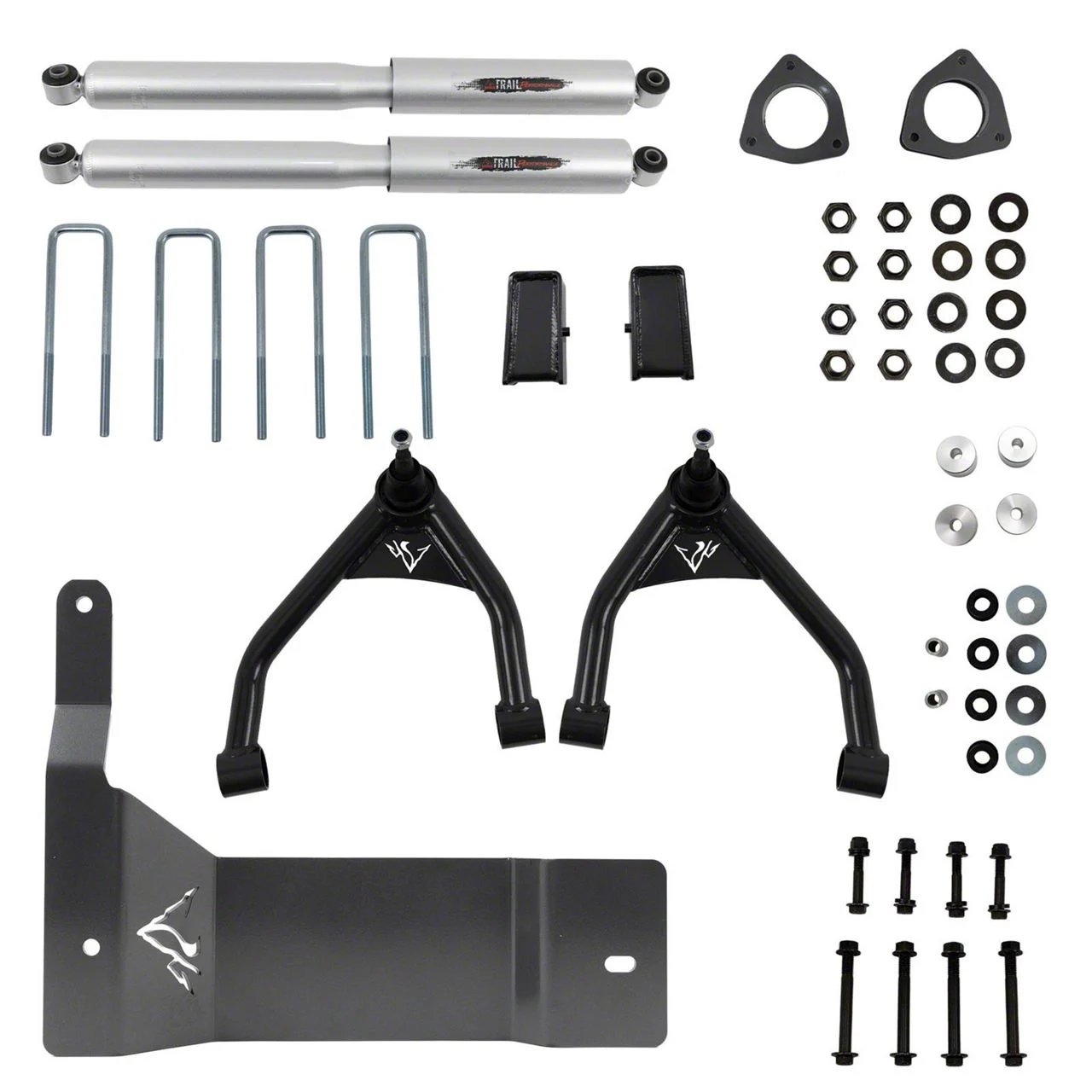 Belltech 4-Inch Suspension Lift Kit with Trail Performance Shocks (16-18 Sierra 1500 Double Cab, Crew Cab w/ Stock Cast Steel Control Arms, Excluding Denali)