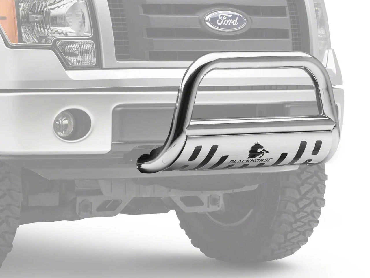 Bull Bar with Stainless Steel Skid Plate; Stainless Steel (04-26 F-150, Excluding Raptor)
