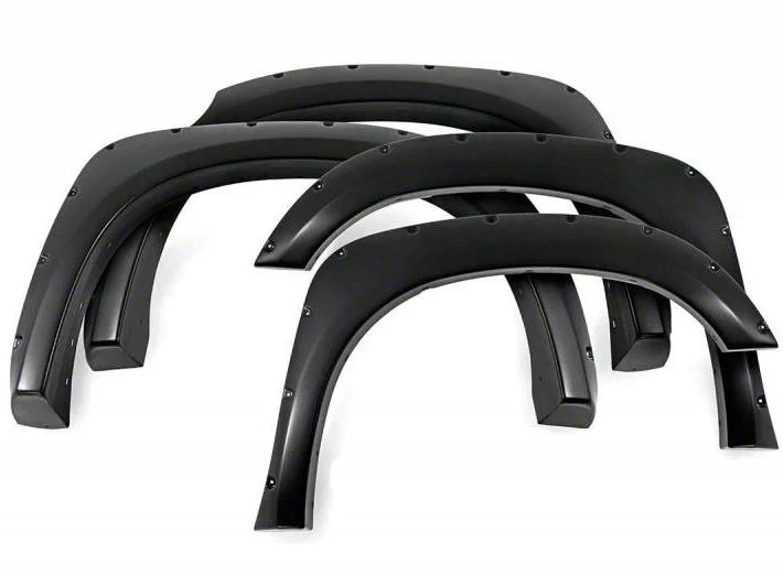 Pocket Style Fender Flares; Matte Black (15-17 F-150 SuperCrew, Excluding Raptor)