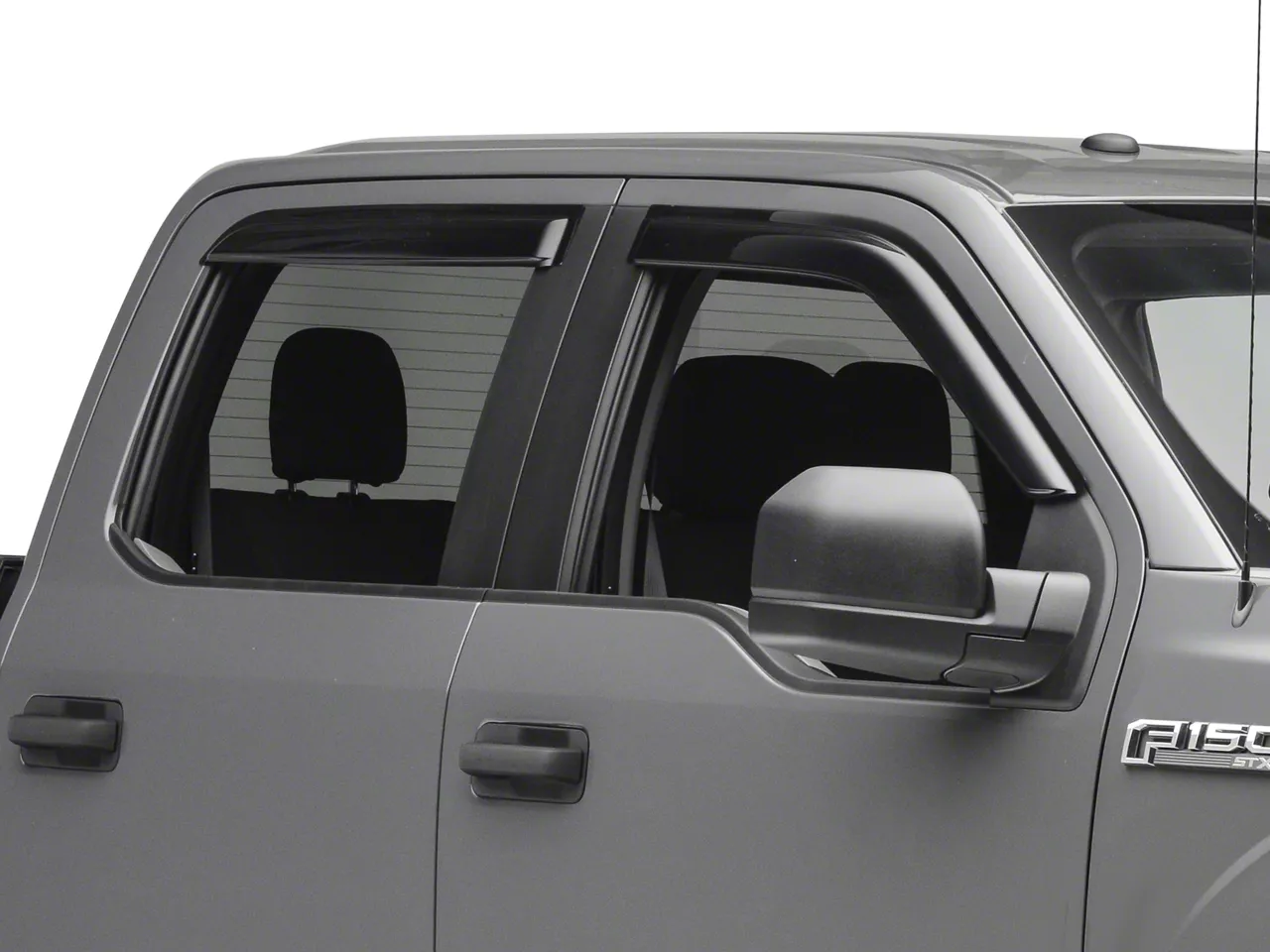 Rain Guards; Smoke (15-26 F-150 SuperCab, SuperCrew)