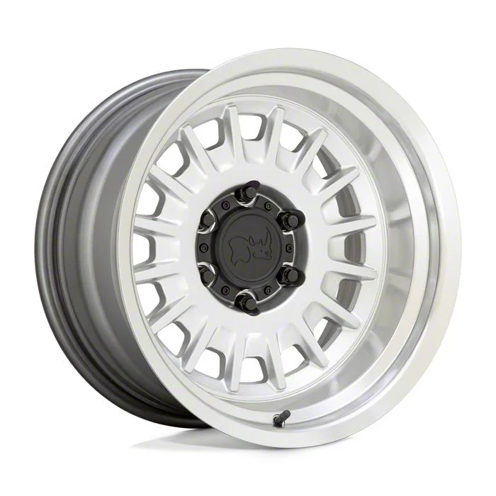 Black Rhino Aliso Gloss Silver 6-Lug Wheel; 17x8; 0mm Offset (15-20 Tahoe)