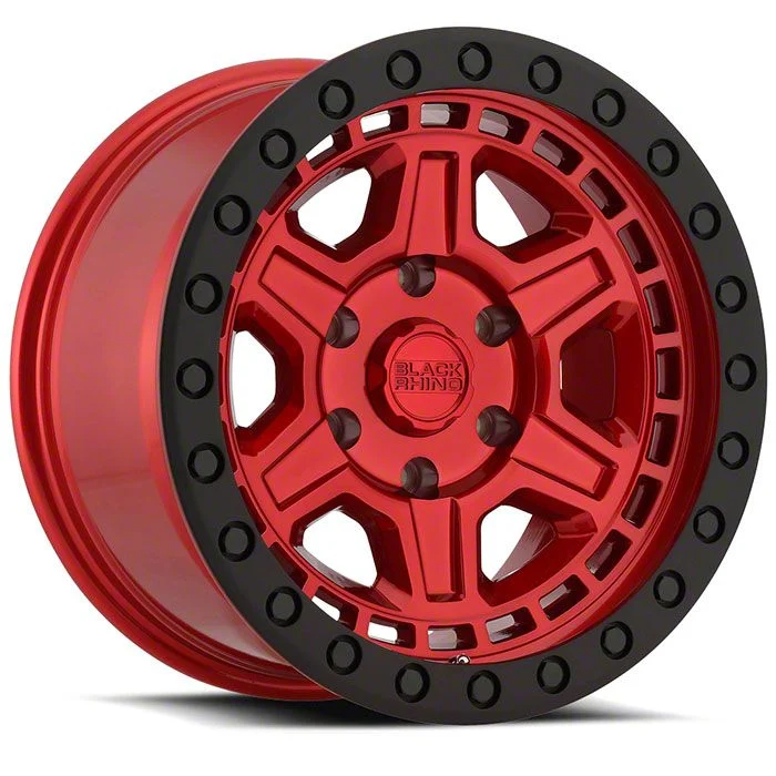 Black Rhino Reno Candy Red with Black Bolts 6-Lug Wheel; 17x9; 0mm Offset (15-20 Tahoe)