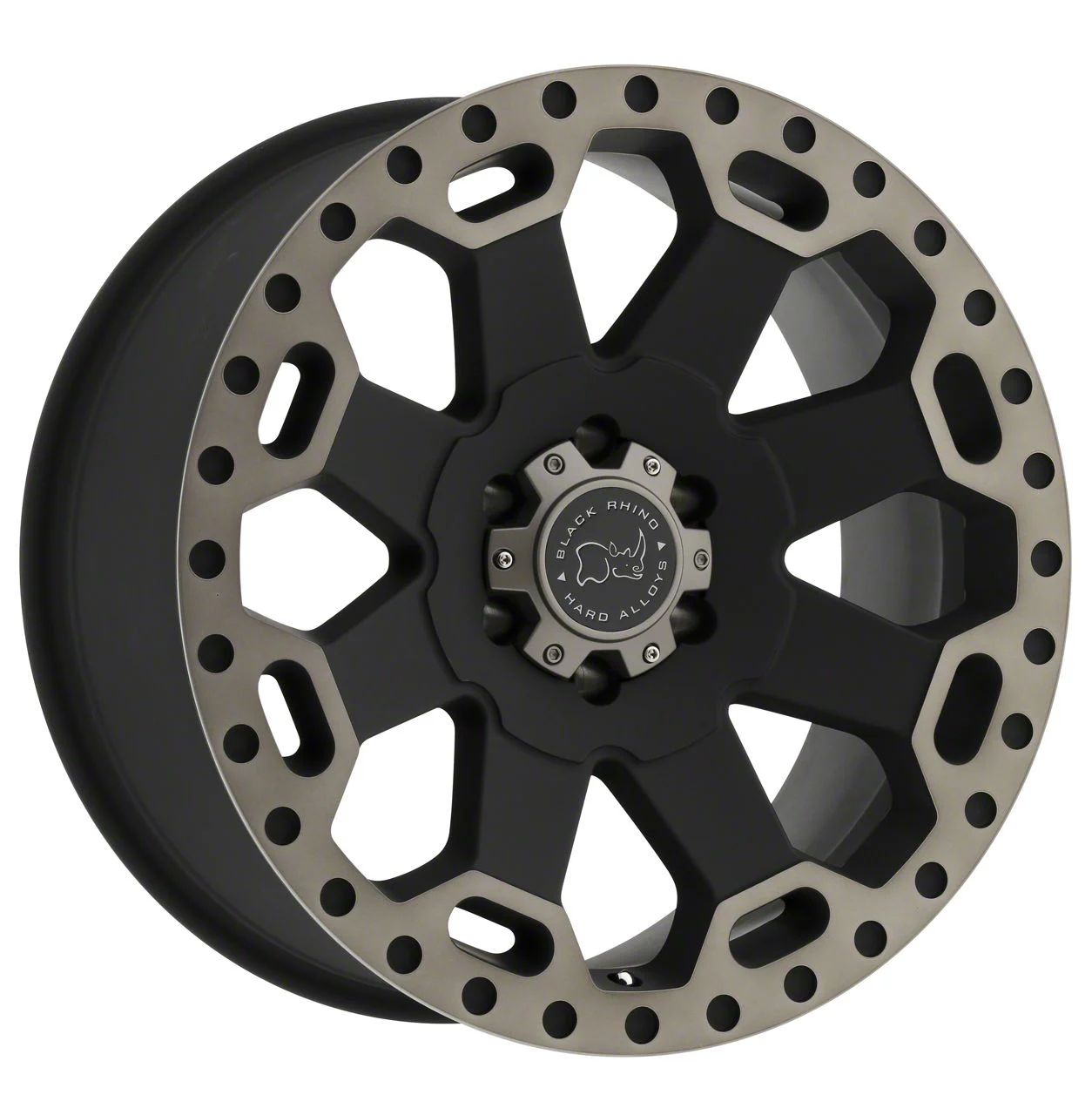 Black Rhino Warlord Matte Black with Machined Dark Tint Lip 8-Lug Wheel; 17x9; -12mm Offset (11-16 F-350 Super Duty SRW)