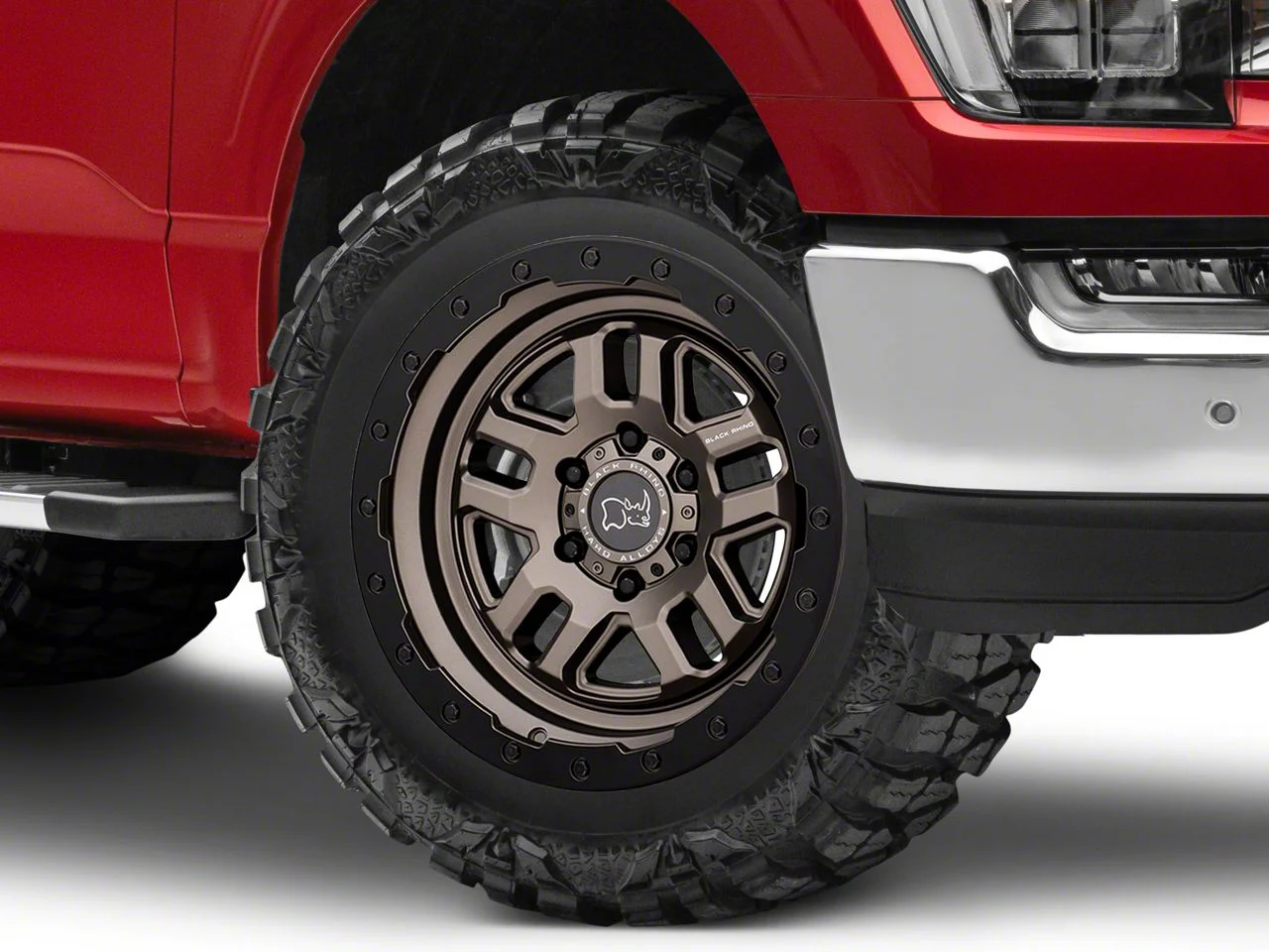 Black Rhino Barstow Matte Bronze with Matte Black Lip 6-Lug Wheel; 20x9.5; 12mm Offset (21-26 F-150)
