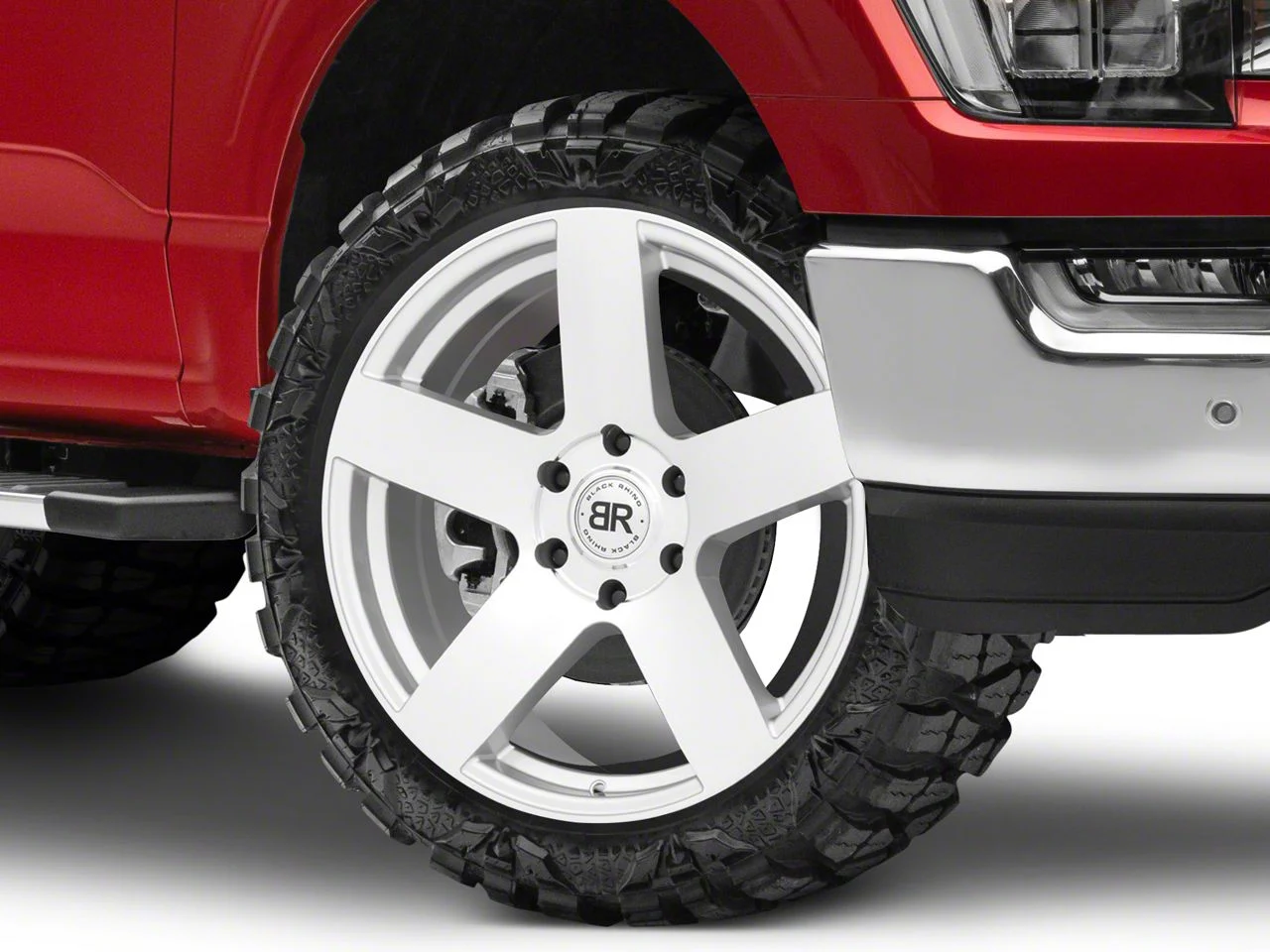 Black Rhino Everest Silver 6-Lug Wheel; 22x9.5; 30mm Offset (21-26 F-150)