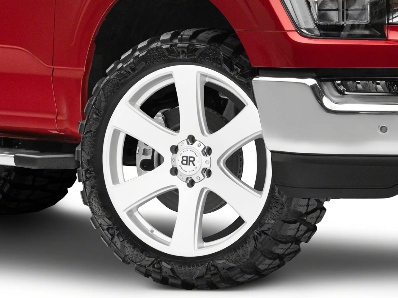 Black Rhino Haka Silver Machined 6-Lug Wheel; 22x9.5; 30mm Offset (21-26 F-150)